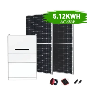 All In One 5.12KW Hybrid Solar Energy Storage System Complete Kit with Single Phase Output