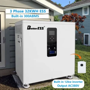 All In One 51.2V 628Ah 560Ah 32kWh 28kWh Lithium Battery+ 12KW AC380V Inverter Home Energy Storage System WiFi Monitor