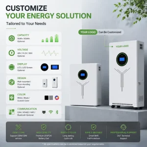 All Scenario Energy Storage System LiFePO4 Battery IP54 15kWh 51.2V 300Ah Solar Backup Power for Residential and Commercial Use
