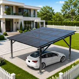 All-Weather Shade Rainproof Solar Carport Canopy Hot Dip Galvanized Steel Bracket