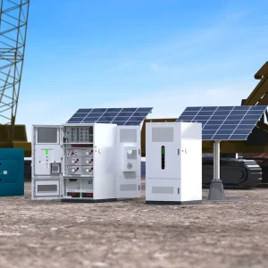 All-in-One 120KW Hybrid Grid Solar System with 261KWh LiFePO4 Battery Storage Power Bank CCS1 CCS2 CHAdeMO LCD Display