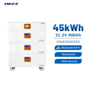 All in One 46kWh Solar Power Storage System 12kW Rated Output Hybrid Inverter LiFePO4 Battery CAN Luxury Villa Whole House Power