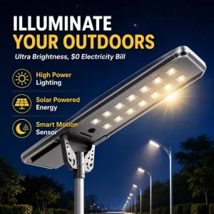 All-in-One 60W to 150W Solar Street Light with CE RoHS Certification