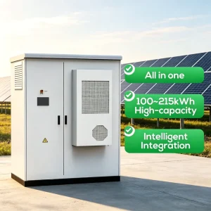 All in One Commercial ESS Cabinet LiFePO4 Battery Solar Energy Storage System Outdoor Waterproof IP65 Off Grid on Grid Hybrid