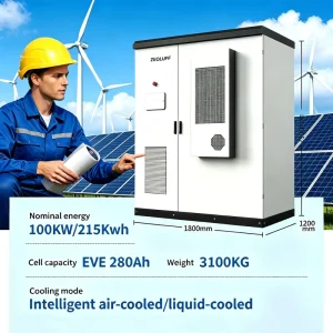 All in One ESS Battery with Built in Inverter 50kW 100kW 100kWh 215kWh High Efficient or Industrial Solar Storage System
