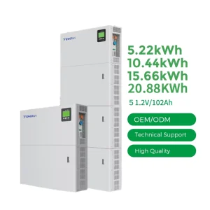 All in One Energy Storage System 5.22kWh 10.44kWh 15.66kWh 20.88kWh Hybrid Solar Inverter Plug and Play Solar System for Home