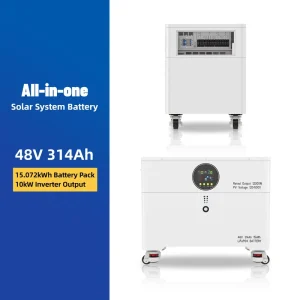 All in One Home Energy Storage System K15 48V 314Ah LiFePO4 Battery 10kW Hybrid Grid Solar Inverter