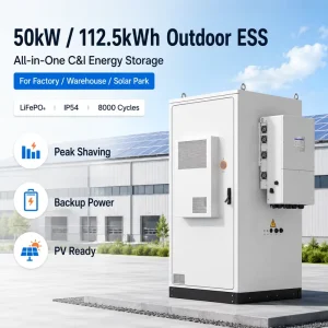 All-in-One Hybrid Solar Inverter with Battery 50kW 112.5kWh C&I Energy Storage for Microgrid Diesel System