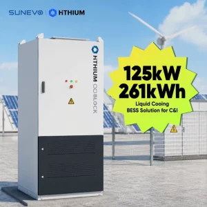 All in One Liquid Cooling 125kW 261kWh Lithium Battery Energy Storage Cabinet for Commercial Solar Power Integration