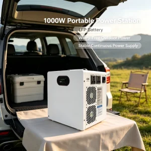All in One Portable Energy Storage LiFePO4 Power Station 1000W Solar Generator Home Camping Backup Power