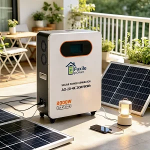 All in One Portable Solar Power Station 2000W 4kWh Built in Battery Solar Generator for Household Emergency Outdoor Use