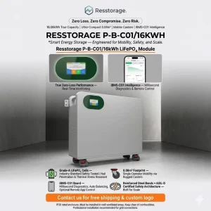 All in One Solar Battery System 48V 16.08kWh 314Ah LiFePO4 with 10.2kW Peak Power for Home Backup