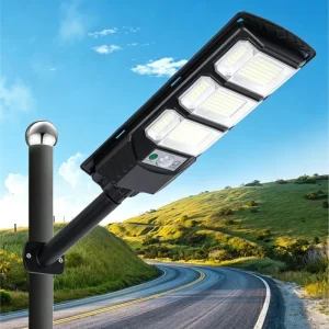All-in-One Solar Street Light LED IP65 Waterproof with Remote and Smart Control for Roads Gardens and Highways