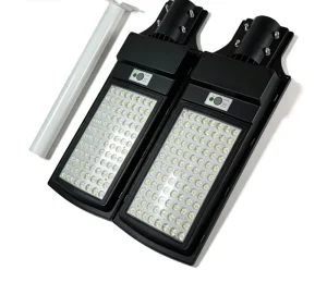 All-in-One Solar Street Light PIR Motion Sensor Remote Control IP65 Waterproof With Mounting Pole