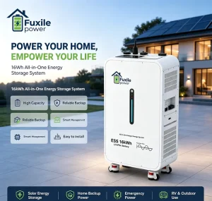All-in-One Stackable Energy Storage System 16kWh LiFePO4 Battery 6200W Hybrid Solar Inverter Built-in MPPT Pure Sine Wave Home