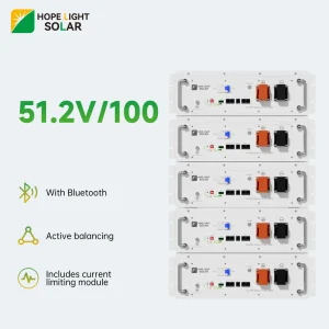All in One Stacked Lifepo4 Battery 51.2v 100ah 5kwh 10kwh 20kwh Solar Energy Storage Power System Home Use