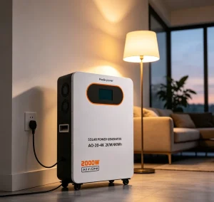 All-in-one 4kWh Portable Solar Power Station 2000W AC Output LiFePO4 Energy Storage MPPT Solar Controller Pure Sine Wave Home