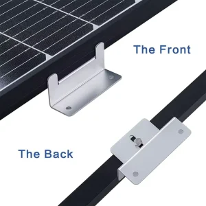 Aluminium AL6005-T5 Solar Roof Clamp Z-Fixing Bracket for Flat Roof and RV Installation Home Commercial Use Anodized Finish