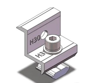 Aluminium Alloy End Clamp Solar Panel Mounting Accessories