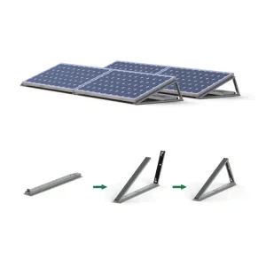 Aluminium Anodized Flat Roof Solar Panel Bracket Ballasted Roof Mounting System Home Carport Solar