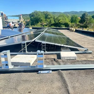 Aluminium Non-Penetrating Flat Roof West-East Solar Mounting Systems Ground Solar Panel Bracket Ballasted