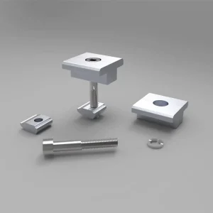 Aluminium Solar Middle Clamp Hollow Mid Clamp Metal Roof Solar Brackets Solar Panel Mounting Accessories Mounting System