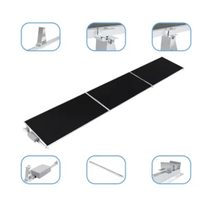 Aluminum Adjustable Ballasted Solar Mounting System for Flat Roofs, 550W-700W Panels