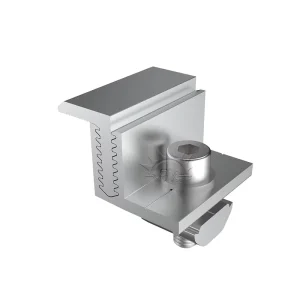 Aluminum Adjustable End Clamp for 25-40 mm Solar Panels and Roof Mounting Systems