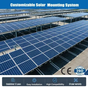 Aluminum Alloy Solar Carport PV Mounting Kit