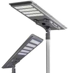 Aluminum Alloy Solar LED Street Light, IP65 Waterproof, Smart, CRI 95, 6000K Daylight