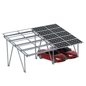 Aluminum BIPV Waterproof Carport Solar Mounting Rack Bracket PV Structure