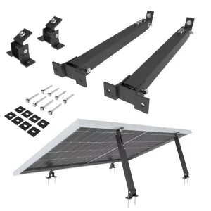 Aluminum Brackets for Solar Photovoltaic Panels with Adjustable Angles, Roof and Carport Mounting