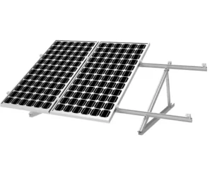 Aluminum Flat Roof Mount Solar Structure with Concrete Foundation Support, Heavy-Duty, Corrosion-Resistant, ISO 9001, CE Certified
