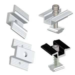 Aluminum Mid Clamp Solar Panel Bracket Solar Accessories for Solar Panel Roof Mount System PV Clamp Art Sign