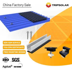 Aluminum Off grid Track Photovoltaic Roof Tile Solar Panel Photovoltaic Installation System Kit Multiple Stock