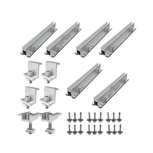 Aluminum Roof Mount System Bracket Solar Panel Mini Short Rail