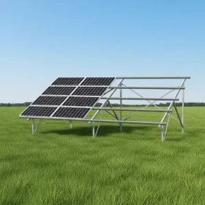 Aluminum Solar Ground Mount System Racking Structure for PV Panel Support