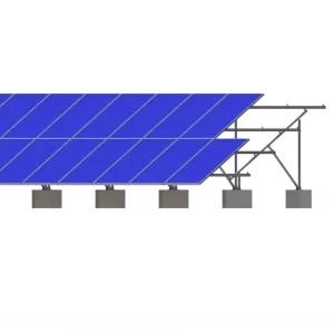 Aluminum Solar Ground Rack with Concrete Base for Commercial PV Farm