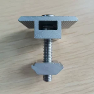 Aluminum Solar Mid Clamp 35mm PV Mounting Accessories Panel Clamp in Silver