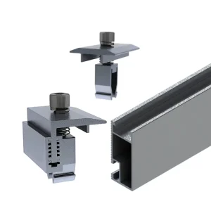 Aluminum Solar Mid-Clamp Connector for PV Modules Solar Panel Brackets and Rail Systems