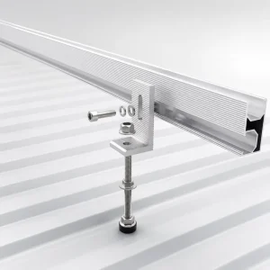 Aluminum Solar PV Mounting Rail Panel Railings Bracket 10kW Metal Roof Mini Rail Mount System