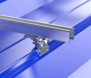 Aluminum Solar Rail Mounting Components with Anodized Surface for Residential Rooftop Clamp