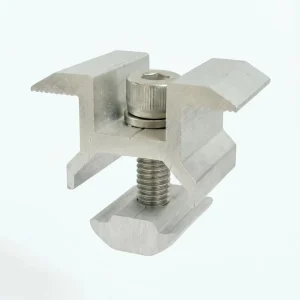 Aluminum U-Channel Solar Rail Clamp Assembly for Roof and Carport Mounting