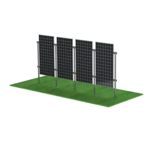 Aluminum and Stainless Steel Bifacial Solar Farm Fence Mounting System