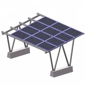 Aluminum or Carbon Steel Carport Solar Mounting System PV Solar Panel Mounting System
