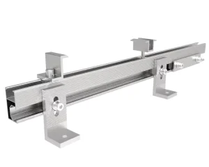 Amoy Solar Aluminum Roof Mounting System Rail Connector with Rail 10 Year Warranty 10 60 Tilt 1.6kN m Wind Load