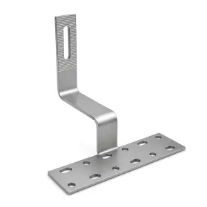 Anodized Aluminum Adjustable Straight Solar Panel Roof Hook Corrosion Resistant PV Mounting Bracket OEM Custom