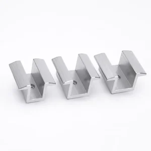 Anodized Aluminum Alloy Solar Mid Clamp for Roof Mounting System, 40 m/s Wind Load, 70 kg/m Snow Load
