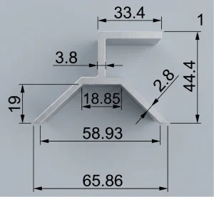 Anodized Aluminum Alloy T-Shaped Fixture for Solar Photovoltaic Panel Installation System