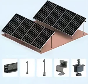 Anodized Aluminum Alloy Wind Resistant Roof Mounted Solar Panel Mounting Bracket Flat Curved Hook Type